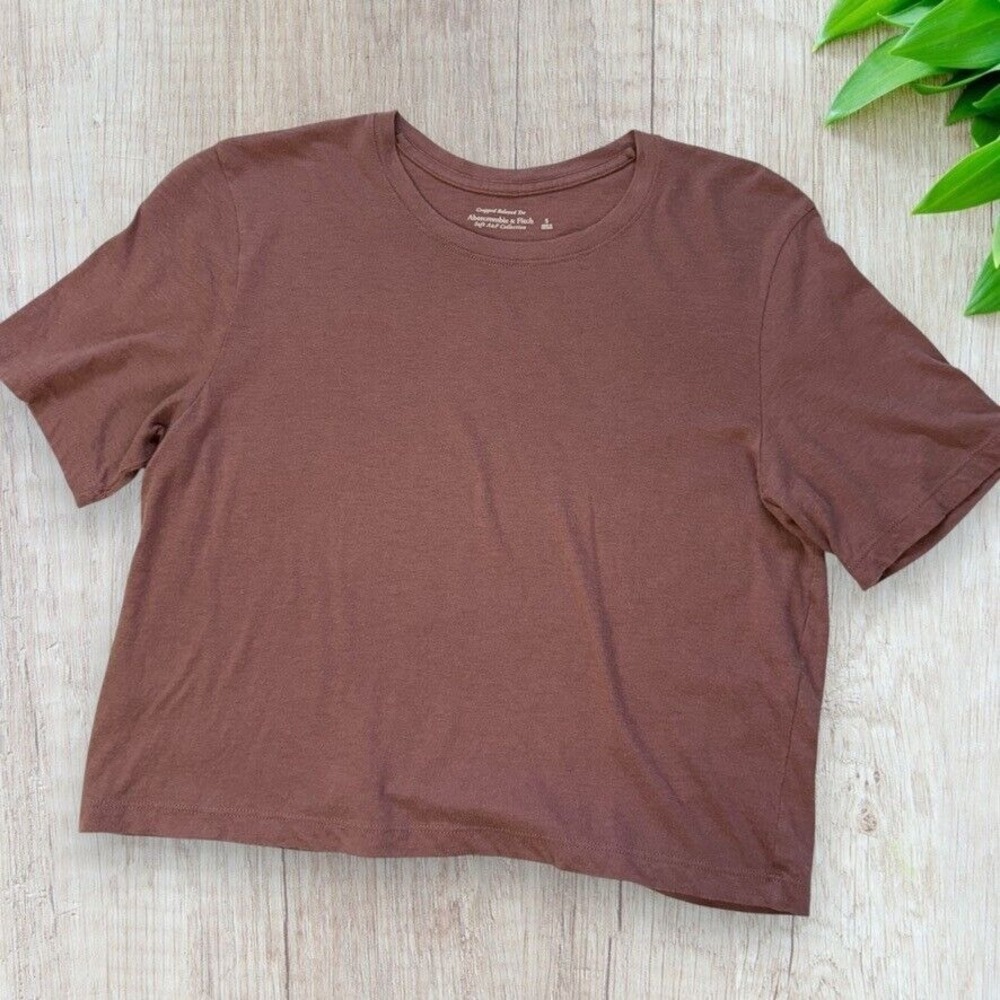 Abercrombie & Fitch Lot of 2 Tees T-Shirts Cropped and V-Neck - Size S - Picture 2 of 10